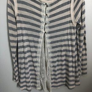 Long sleeve striped top